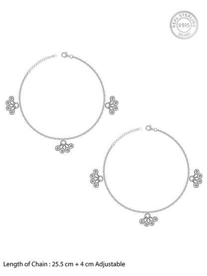 Silver Cute Orb Anklet