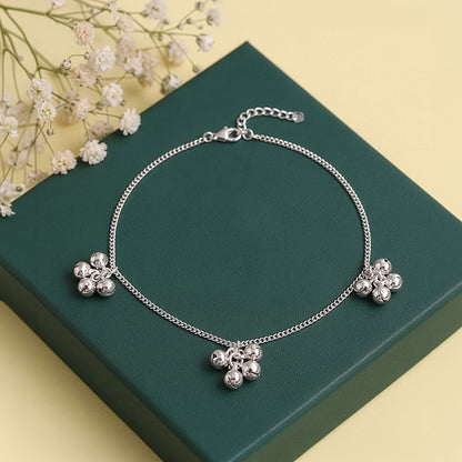 Silver Cute Orb Anklet