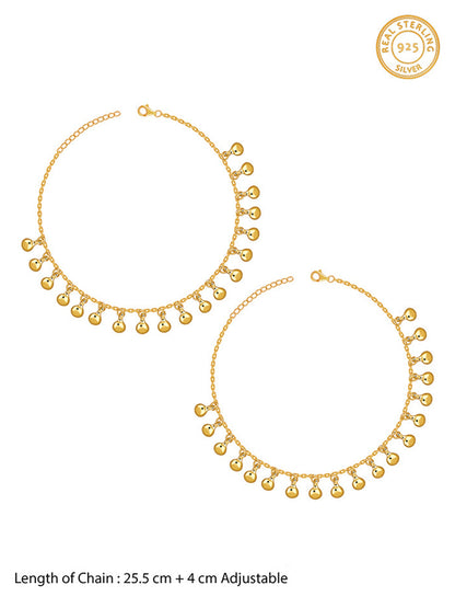 Golden Orb Dot Anklet