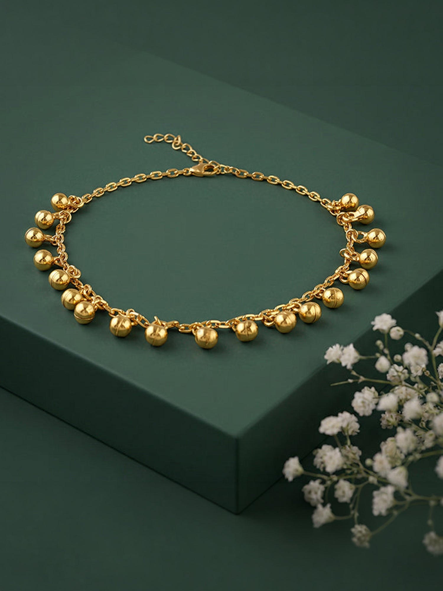 Golden Orb Dot Anklet