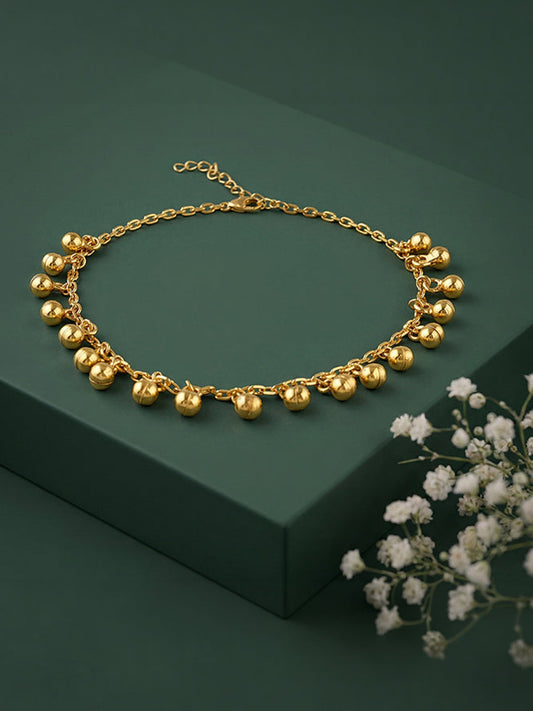Golden Orb Dot Anklet