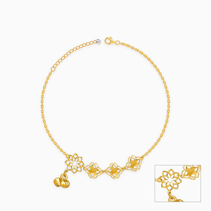 Golden Pretty Bloom Anklet