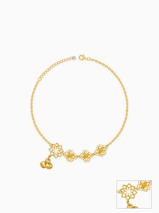 Golden Pretty Bloom Anklet