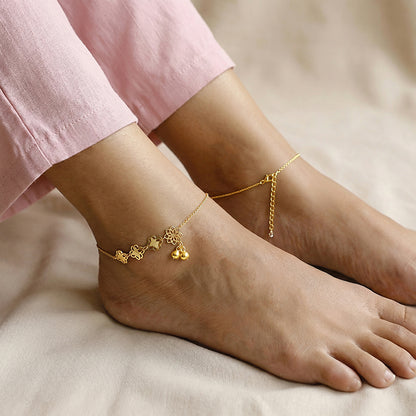 Golden Pretty Bloom Anklet
