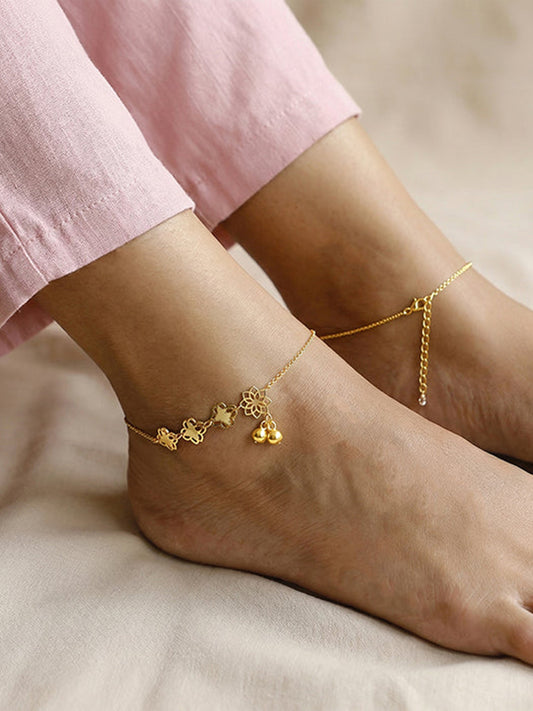 Golden Pretty Bloom Anklet