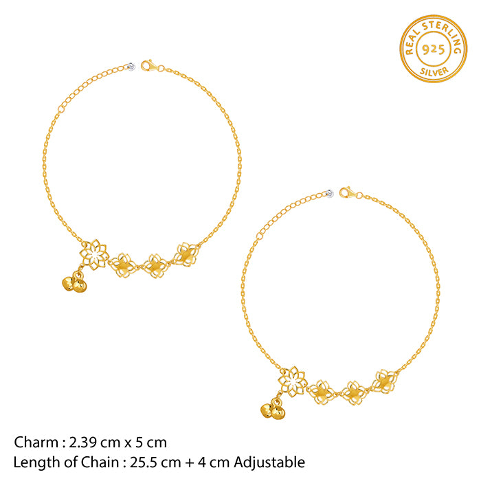Golden Pretty Bloom Anklet