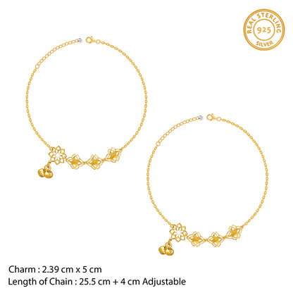 Golden Pretty Bloom Anklet