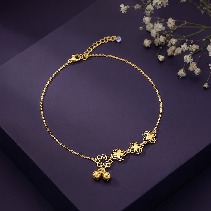 Golden Pretty Bloom Anklet