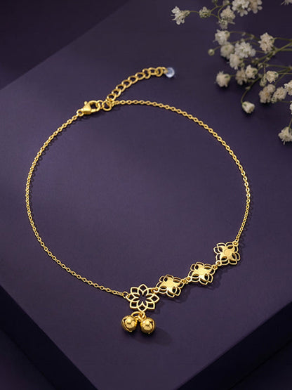 Golden Pretty Bloom Anklet