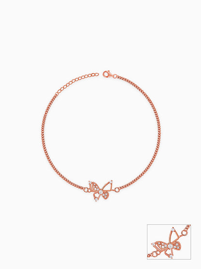 Rose Gold Pookie Flutter Anklet