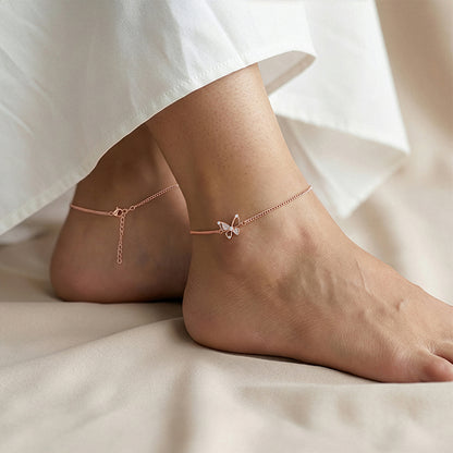 Rose Gold Pookie Flutter Anklet