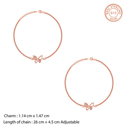 Rose Gold Pookie Flutter Anklet