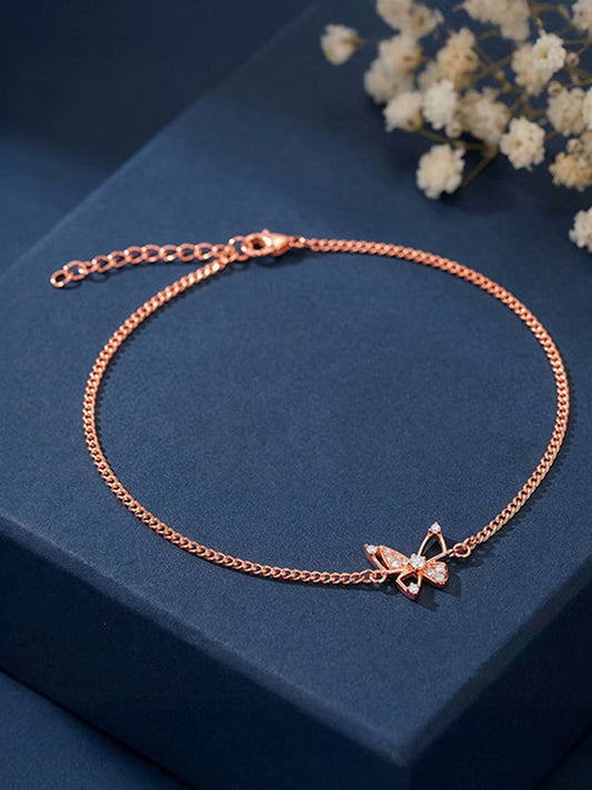 Rose Gold Pookie Flutter Anklet