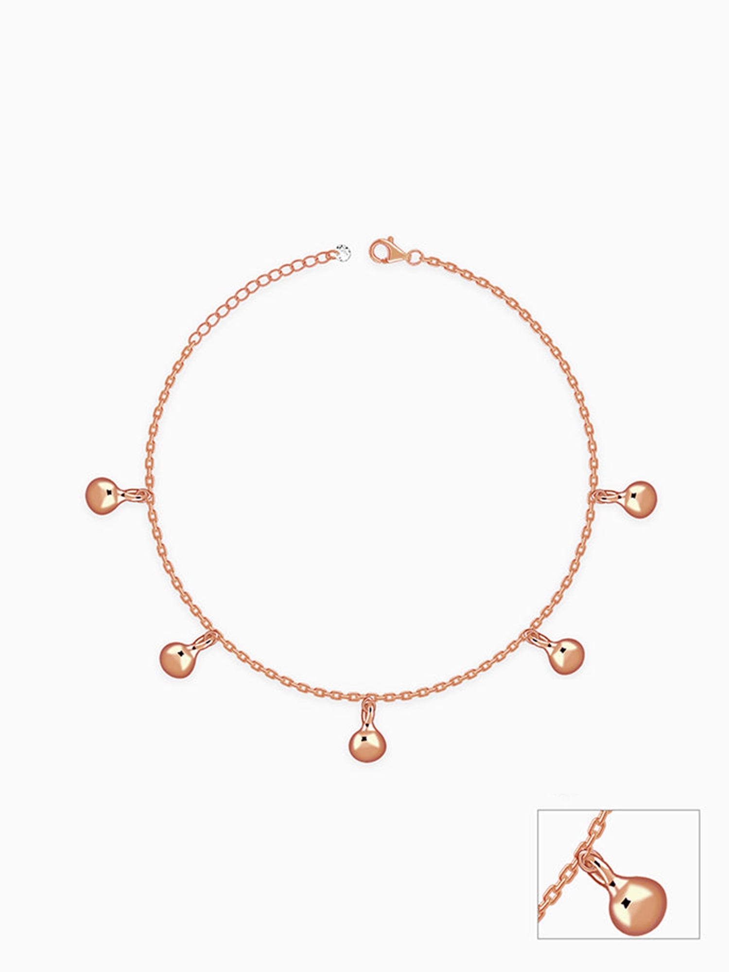 Rose Gold Sol Circle Anklet