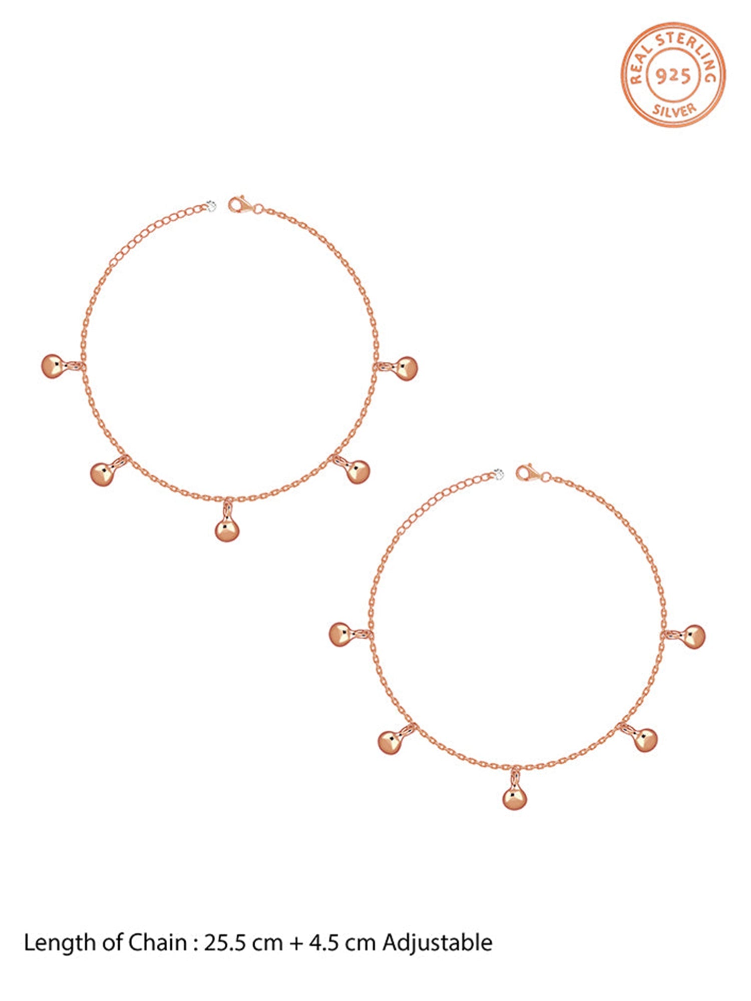 Rose Gold Sol Circle Anklet