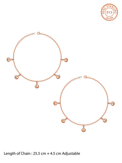 Rose Gold Sol Circle Anklet