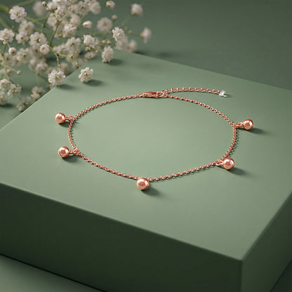 Rose Gold Sol Circle Anklet