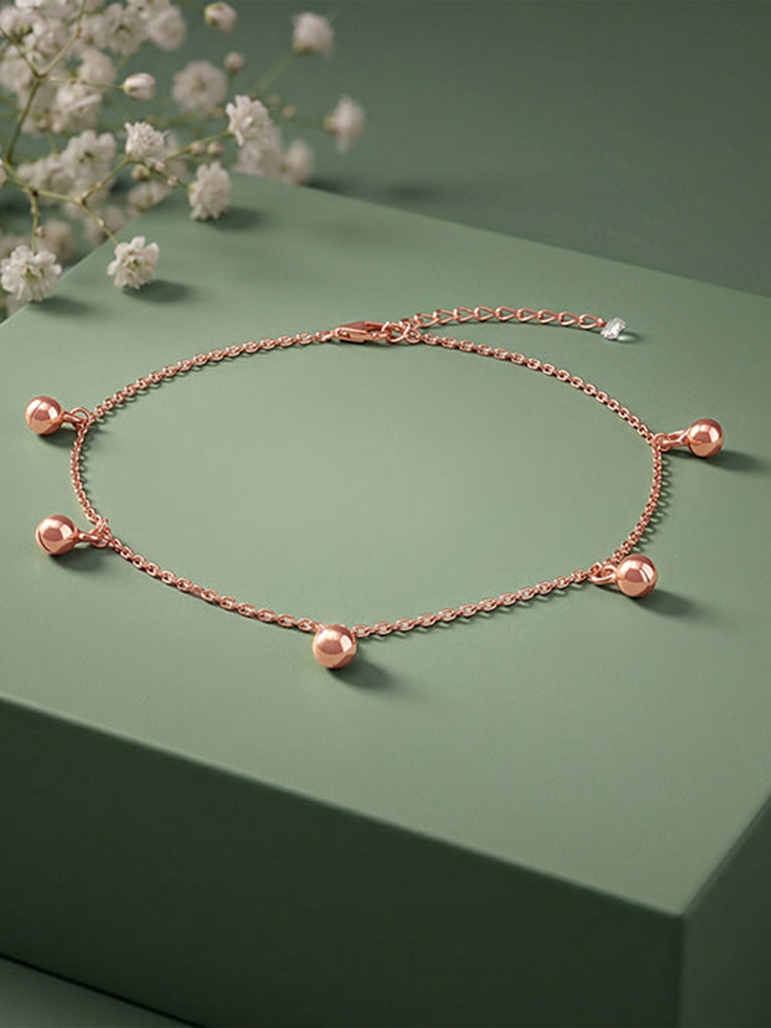 Rose Gold Sol Circle Anklet