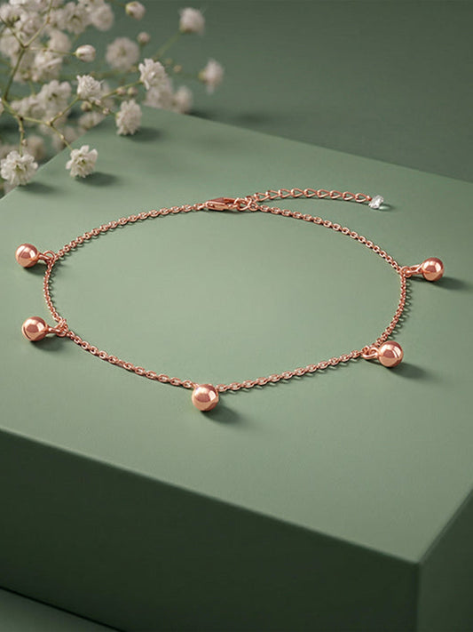 Rose Gold Sol Circle Anklet