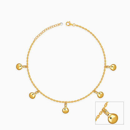 Golden Sol Circle Anklet