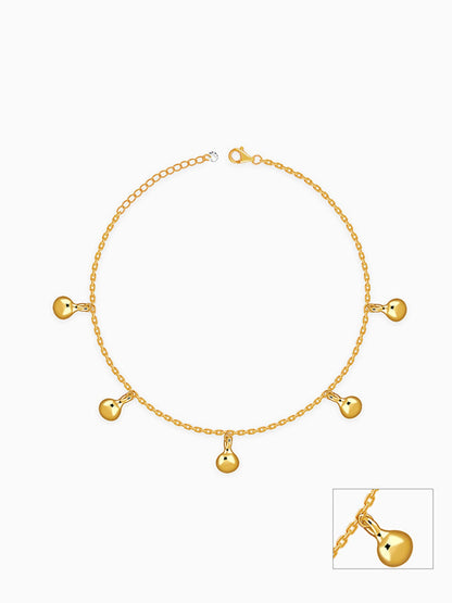 Golden Sol Circle Anklet