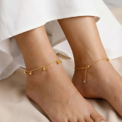 Golden Sol Circle Anklet