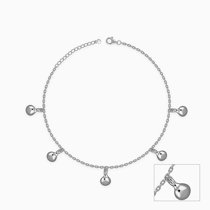 Silver Sol Circle Anklet
