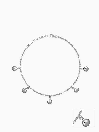 Silver Sol Circle Anklet