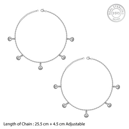 Silver Sol Circle Anklet