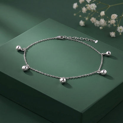 Silver Sol Circle Anklet