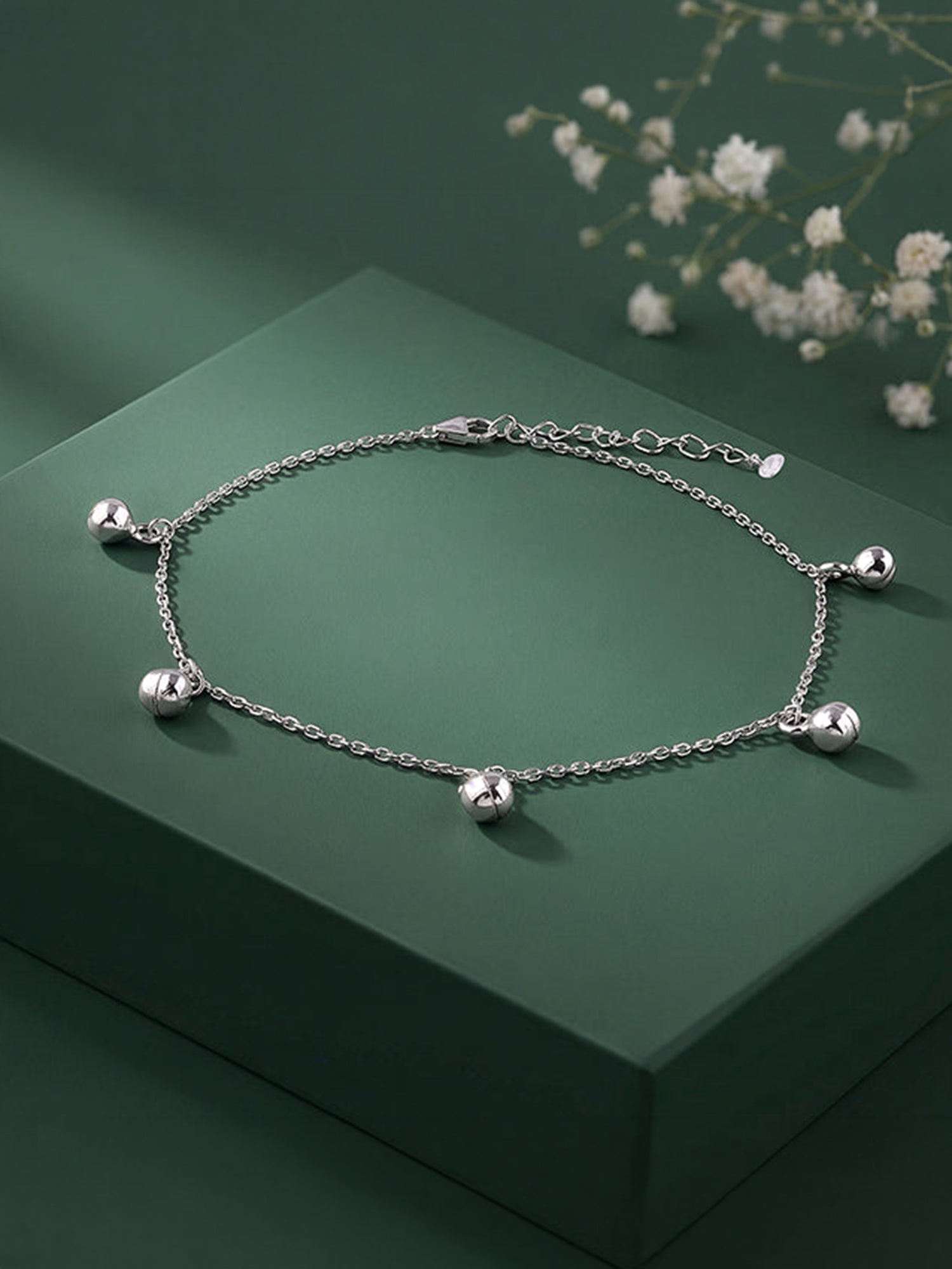 Silver Sol Circle Anklet