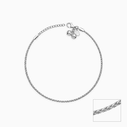 Silver Minimal Shine Anklet