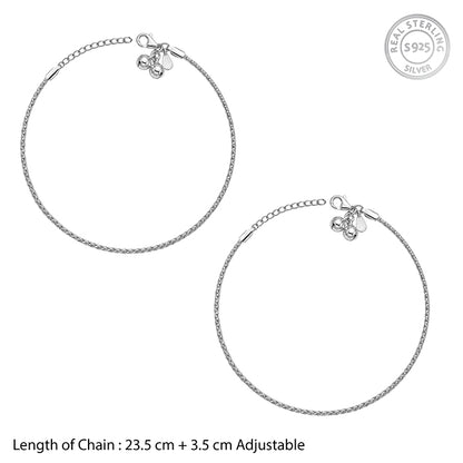 Silver Minimal Shine Anklet