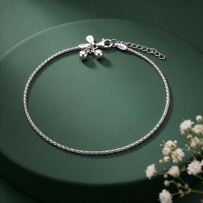 Silver Minimal Shine Anklet