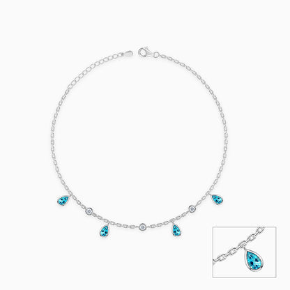 Silver Asterope Anklet