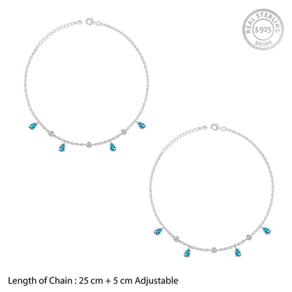 Silver Asterope Anklet