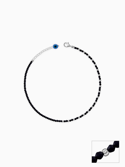 Silver Obsidian Nazariya Anklet