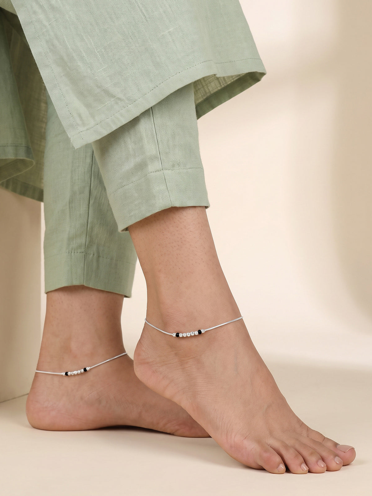 Silver Belleva Anklet