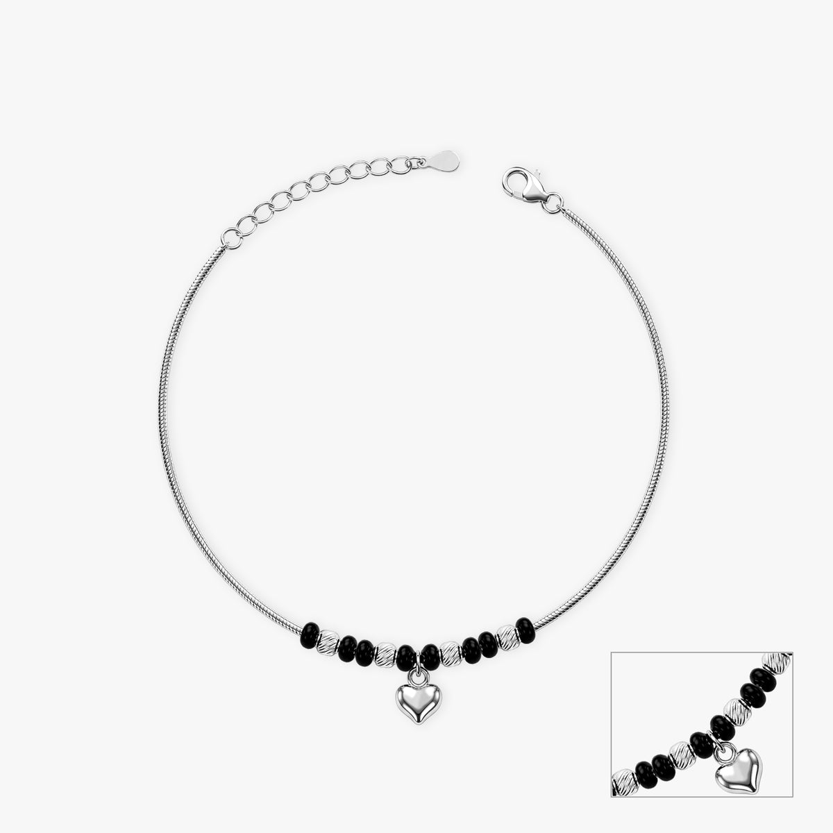 Silver Carolina Anklet