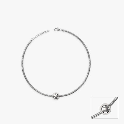 Silver Classic Dancing Bead Anklet