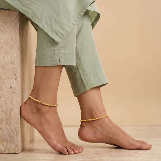 Golden Celeste Line Chain Anklet