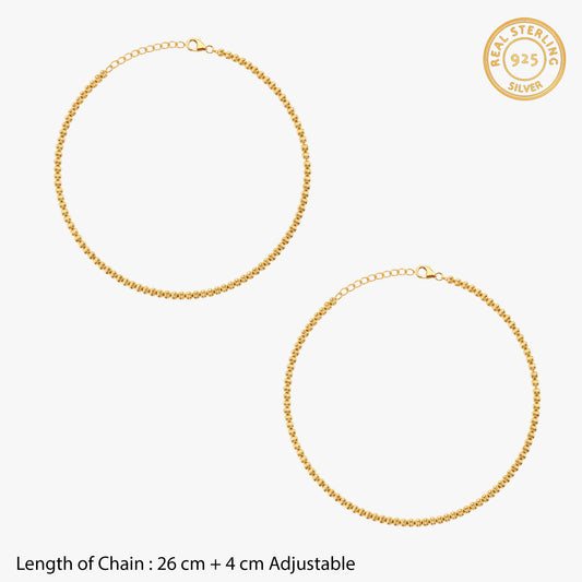 Golden Celeste Line Chain Anklet