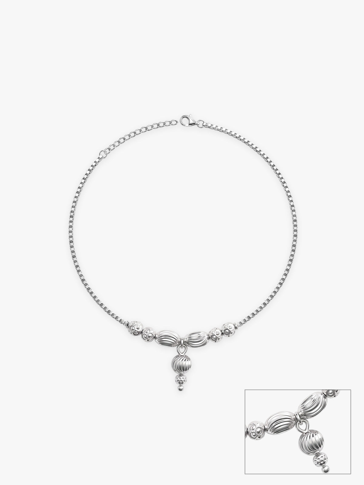 Silver Spear Pop Anklet