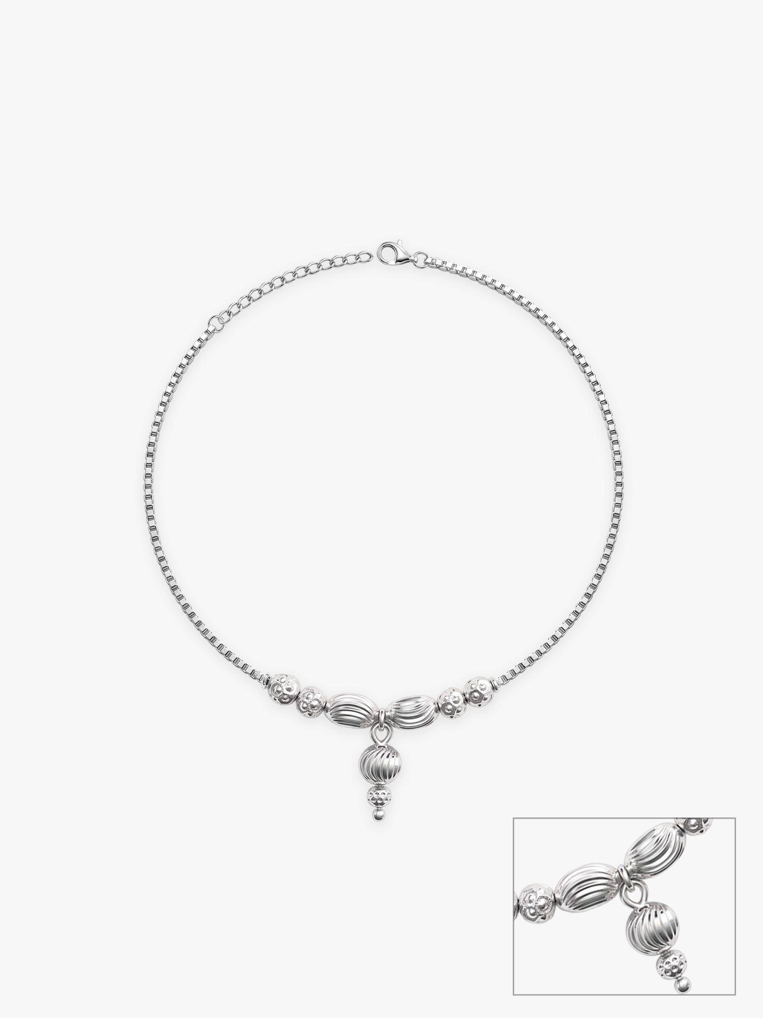 Silver Spear Pop Anklet
