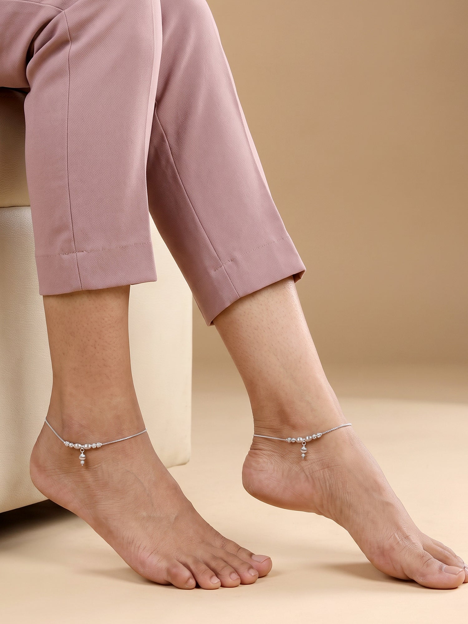 Silver Spear Pop Anklet
