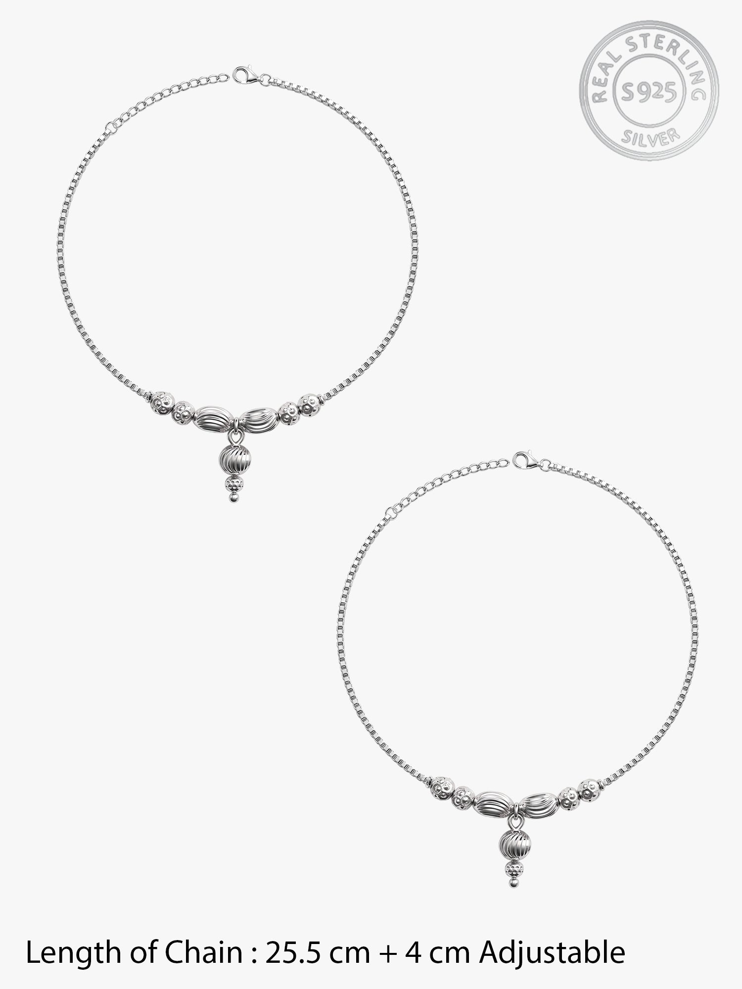 Silver Spear Pop Anklet