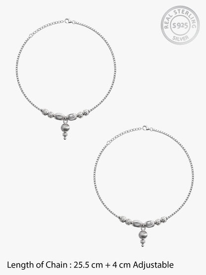 Silver Spear Pop Anklet