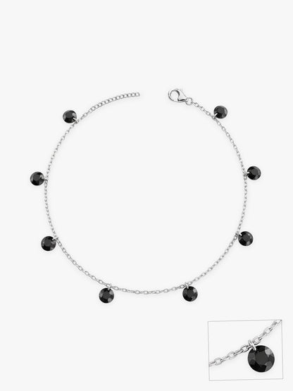 Silver Rajani Bead Anklet