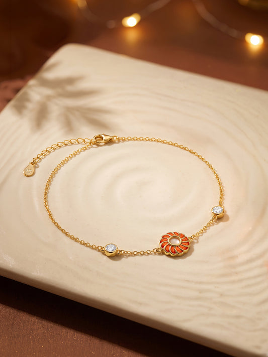 Golden Kesari Jalebi Anklet