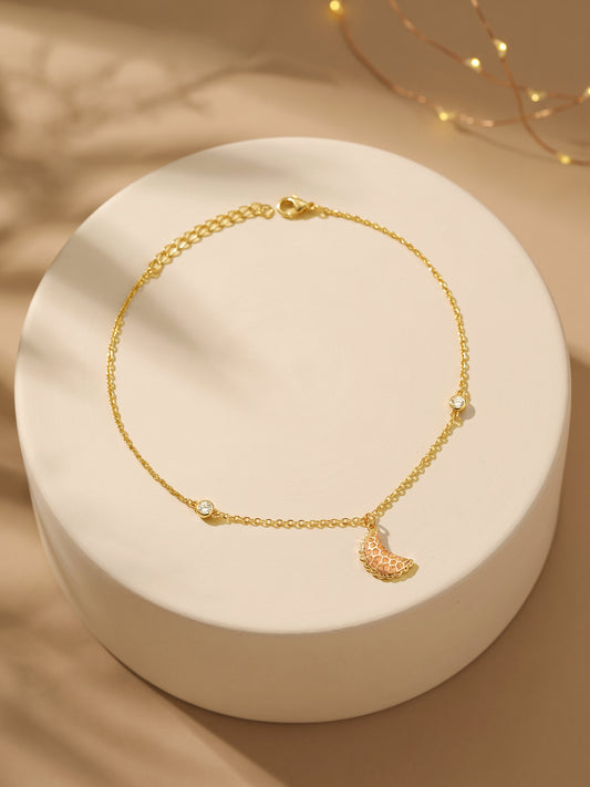 Golden Gujiya Anklet